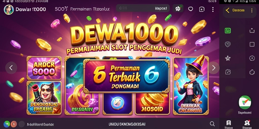 Tampilan gameplay DEWA1000 yang memukau dan mendebarkan.