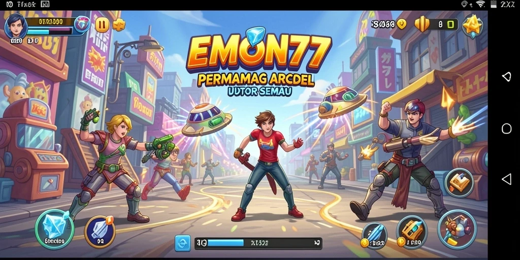Tampilan menarik dari gameplay seru di EMON77.