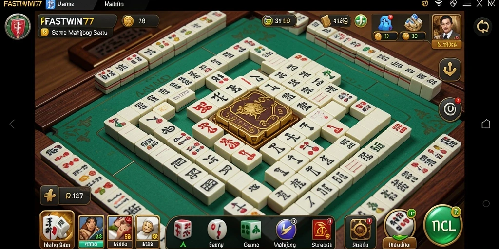 Tampilan gameplay seru dari FASTWIN77 dengan ubin Mahjong yang menarik.