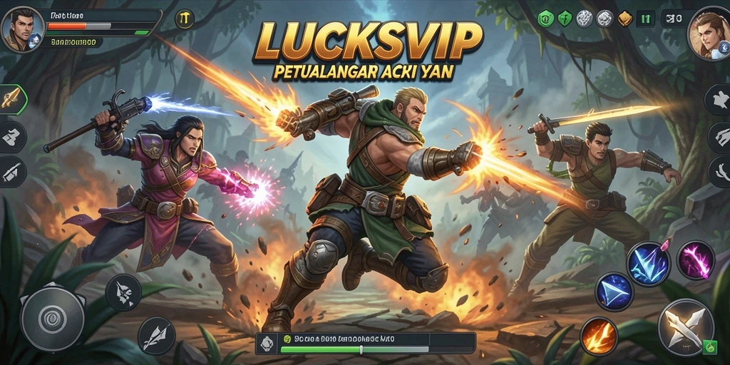 Tampilan gameplay menegangkan di LUCKSVIP dengan berbagai aksi seru.