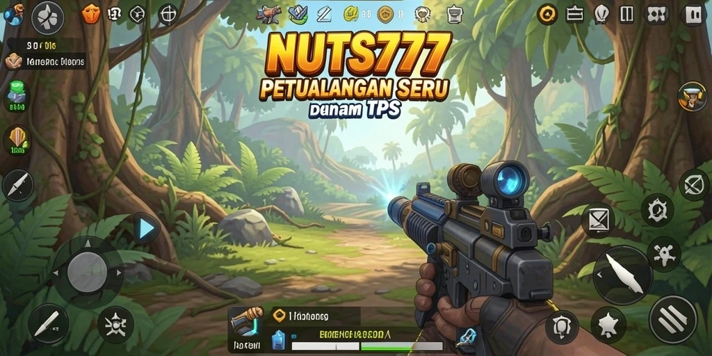 Screenshot utama NUTS777 menampilkan gameplay TPS yang menarik dan mendebarkan.