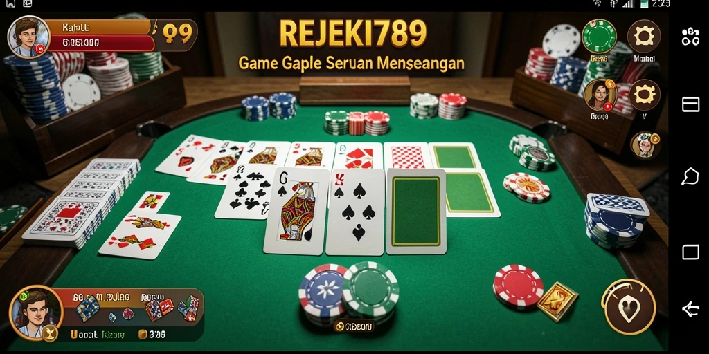 Screenshot gameplay Gaple yang penuh keseruan di REJEKI789.