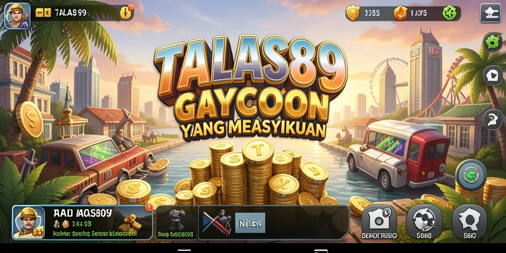 Screenshot utama TALAS89 menampilkan gameplay Tycoon yang menarik.